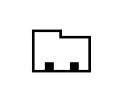 a black and white logo of a building vector