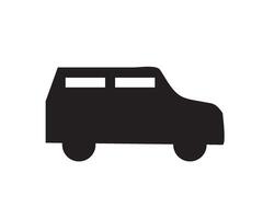a black van icon on a white background vector
