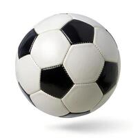 Floating Soccer Ball Isolated on White Background. photo