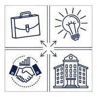 Business Collaboration set vector