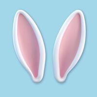 rabbit ears on an isolated background. vector