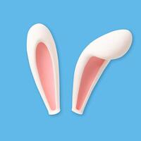 3D rabbit ears vector