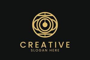 Elegant Golden Abstract Logo Design for Brand art icon lines style image shape vector