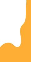 melted honey on white background. flowing honey illustration for label or packaging design. dripping yellow paint. abstract honey dripping pattern. melting slime. wavy liquid corner. vector
