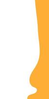 melted honey on white background. flowing honey illustration for label or packaging design. wavy liquid corner. abstract honey dripping pattern. melting slime. dripping yellow paint. vector