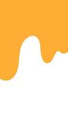 melted honey on white background. flowing honey illustration for label or packaging design. wavy liquid corner. abstract honey dripping pattern. dripping yellow paint. melting slime. vector