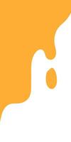 melted honey on white background. flowing honey illustration for label or packaging design. melting slime. dripping yellow paint. wavy liquid corner. abstract honey dripping pattern. vector