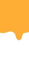 melted honey on white background. flowing honey illustration for label or packaging design. melting slime. wavy liquid corner. dripping yellow paint. abstract honey dripping pattern. vector