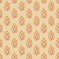 fire chilli pattern. burning chilli pepper pattern. hand drawn doodle chili. outline style chili pattern. hot chilli seamless pattern suitable for print, seasoning pack, or wrapping paper. vector
