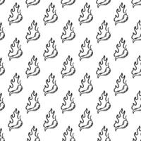 burning chilli pepper pattern. hot chilli seamless pattern suitable for print, seasoning pack, or wrapping paper. hand drawn doodle chili. outline style chili pattern. fire chilli pattern. vector