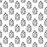 burning chilli pepper pattern. hot chilli seamless pattern suitable for print, seasoning pack, or wrapping paper. outline style chili pattern. hand drawn doodle chili. fire chilli pattern. vector