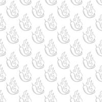 burning chilli pepper pattern. outline style chili pattern. hot chilli seamless pattern suitable for print, seasoning pack, or wrapping paper. fire chilli pattern. hand drawn doodle chili. vector