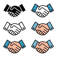 Handshake icon set, illustration vector