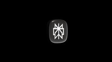 Perplexity AI icon animation on a transparent background video