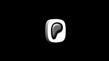 Patreon app icon animation on a transparent background video