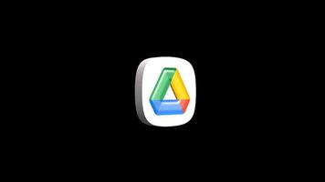 Google Drive app icon animation on a transparent background video