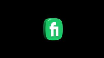 Fiverr app icon animation on a transparent background video