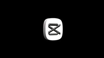 CapCut app icon animation on a transparent background video