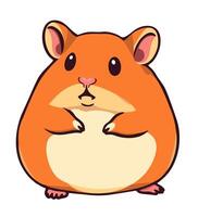 Cute hamster. isolated illustration vector