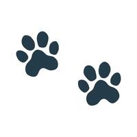 Simple Two Paw Print Icon Logo Template Illustration Design. EPS 10. vector