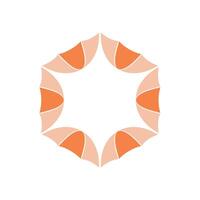 Abstract Hexagon Star Frame Logo Template vector