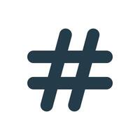Simple Hashtag Icon Logo Template Illustration Design. EPS 10. vector