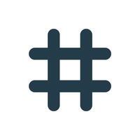 Glyph Hashtag Icon Logo Template Illustration Design. EPS 10. vector