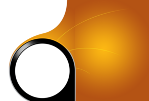 Black Embossed Circle in Front of Yellow Surface png