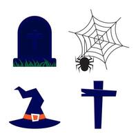 Flat design halloween element icon vector