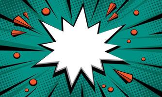Blank comic cartoon green background with thunder lightning. empty dialog background thunder lightning. Comic background cartoon style. illustration vector