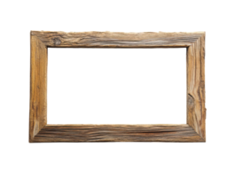 Reclaimed wood frame with empty screen for rustic and eco-friendly art display inspiration png