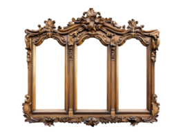 Triptych frame with empty screen for stylish png