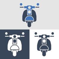 Scooter front view Icon vector