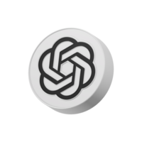 chatgpt logo icon open ai 3d rendering png