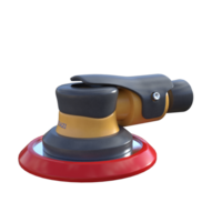 sander with a red handle and black handle png