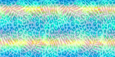 A colorful leopard print pattern with rainbow colors vector