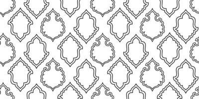 A black and white pattern with ornate designs vector