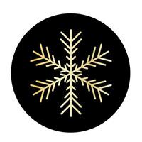 A black and gold snowflake on a white background vector