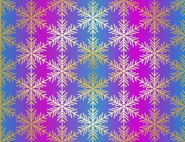 A colorful snowflake pattern on a purple and blue background vector