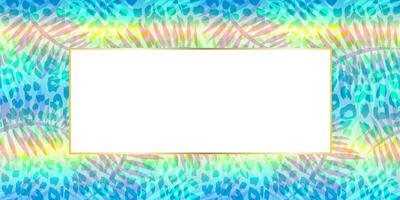 A colorful background with a white square frame vector