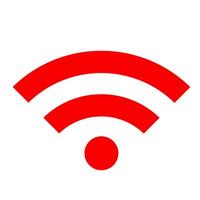 A wifi symbol with a red circle vector