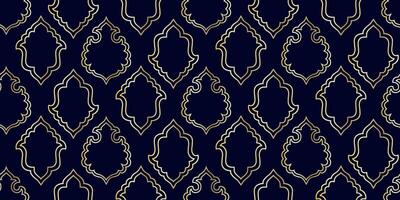 A navy blue and gold pattern with a geometric design vector