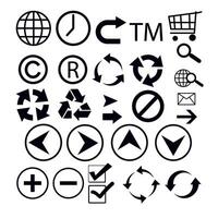 Various icons on a white background vector