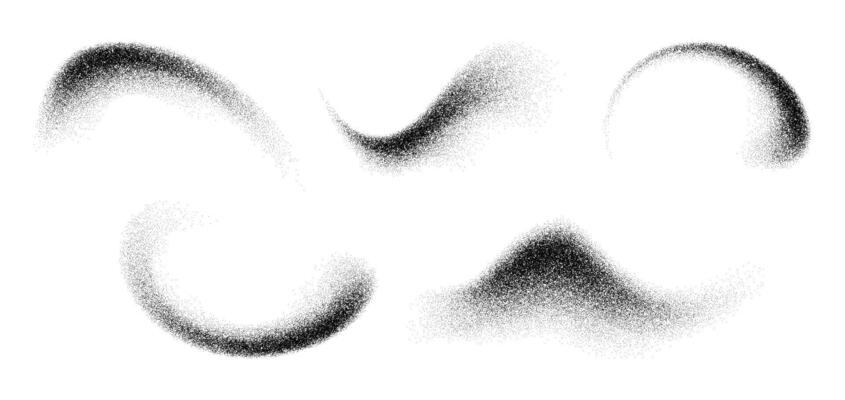 Noise grain wave spray, texture grainy dot brushes