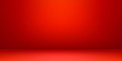 Red empty room bg, studio limbo light background vector