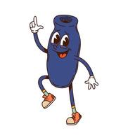 Groovy hippie honeyberry berry y2k character vector