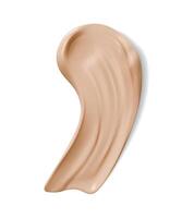 Beige foundation cream swatch with glossy texture vector