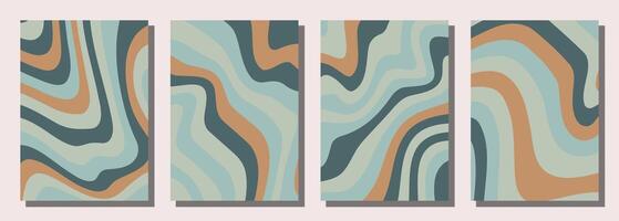 Abstract psychedelic groovy simple. vector