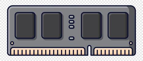 RAM memory computer. Computer RAM icon. Random access memory. Flat cartoon style, illustration, vector