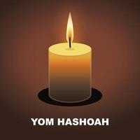 Honoring Holocaust Memory Yom HaShoah Remembrance vector